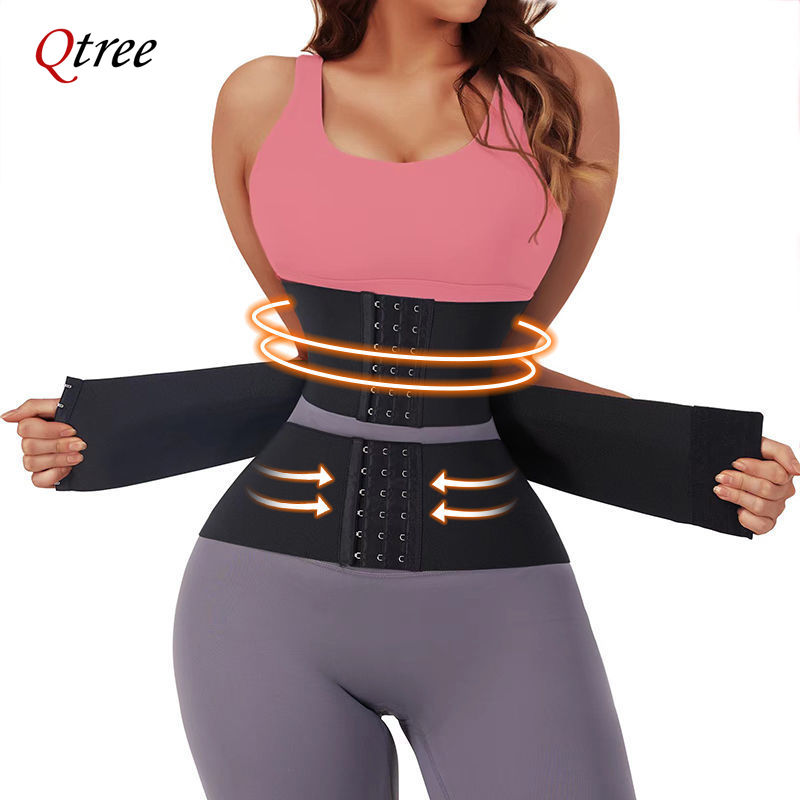 Shapewear Bodysuit Firm - Qtree Verbesserter Taillentrainer zum Aufstecken, Bauchkontrolle,