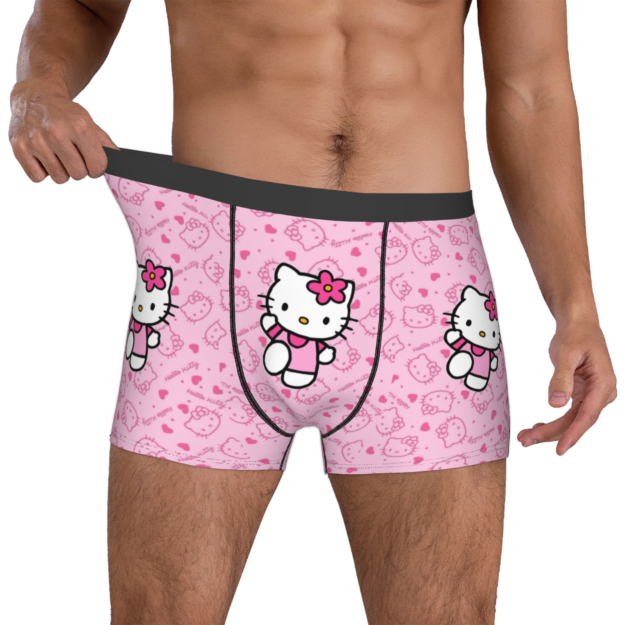 Boyshort Underwear - Mädchen Kätzchen Unterwäsche Bedruckte Rosa Kawaii