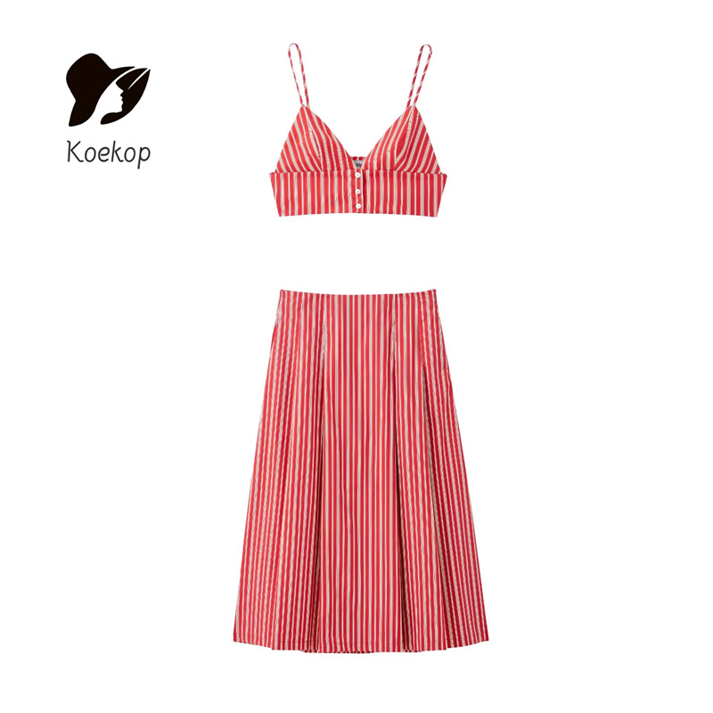 Strapless Bra Backless - Koekop Damenmode Sexy gestreiftes Neckholder-Kurztop und