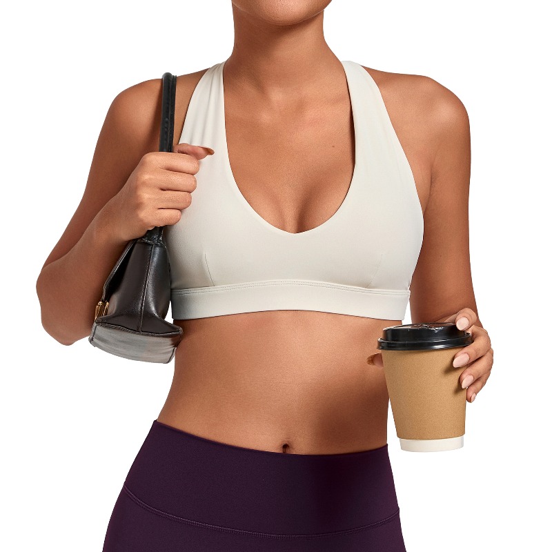 Sports Bra High Impact - Samless Damen-Sport-BHs für Fitnessstudio, Workout, Raffung,