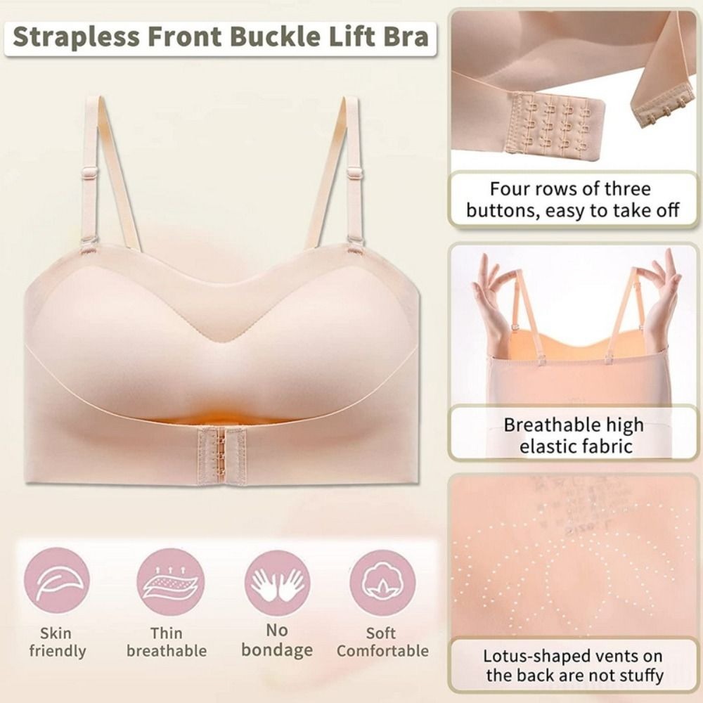 Bralette Wireless Soft - Weicher, trägerloser, unsichtbarer Push-up-BH, rutschfester, eng
