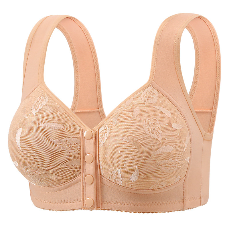 Seamless Underwear Women - Damenmode-BH im Westen-Stil mit bedrucktem Knopfverschluss