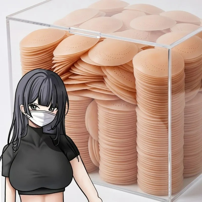 Silicone Bra Adhesive - 2/10 Stück Atmungsaktive Brustwarzenabdeckungen Schweißfeste Silikon