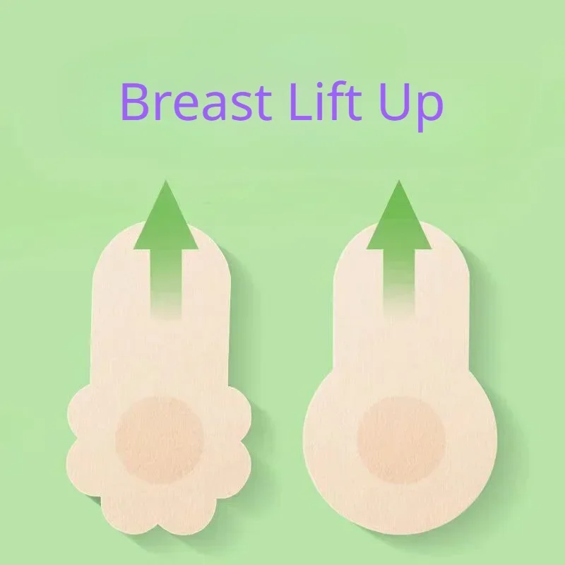 Silicone Bra Adhesive - 10 Stück unsichtbare Bruststraffung für Damen,
