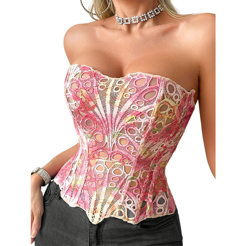 Cami Top Lace - Sexy Korsett-Oberteil aus durchsichtigem Mesh, atmungsaktives