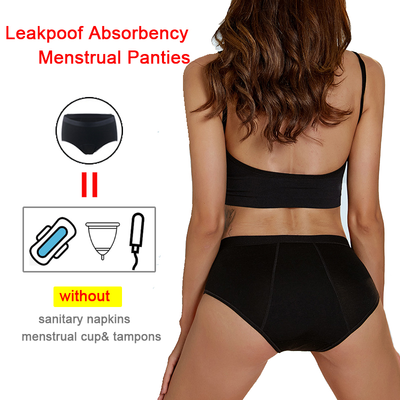 Period Panty Absorbent - 3Pcs Heavy Flow Menstruations Höschen 4-Schicht