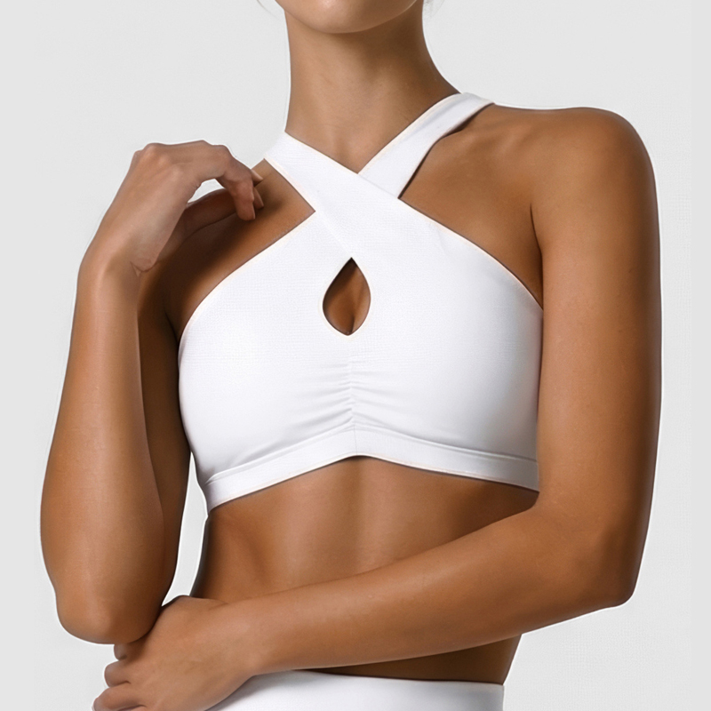 Sports Bra High Impact - Damen Weiche Sportunterwäsche Einfarbig High-Impact Gym