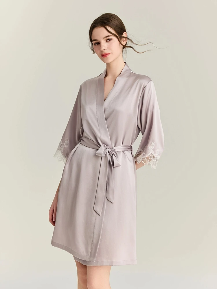 Robe Silk Women - 22MM 100% Maulbeerseide Robe Kleid Sets
