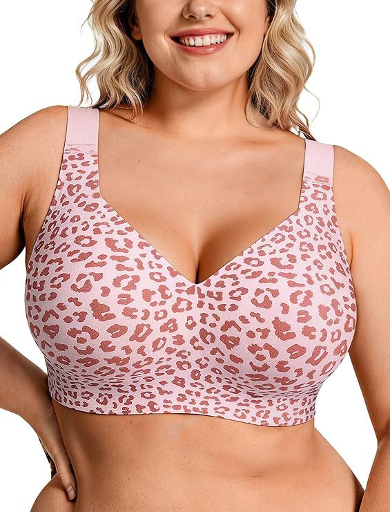 Push Up Bra Padded - Übergrößen Wireless Jelly BH für Damen,