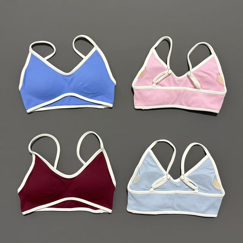 Strapless Bra Backless - Kontrast-BH für Damen, rückenfrei, gestrickt, Sport-BH,