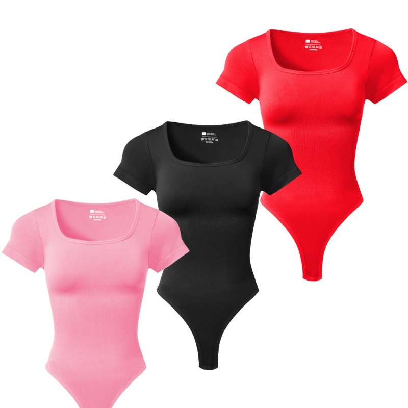 Shapewear Bodysuit Firm - Damen Plus Size Bodysuit mit eckigem