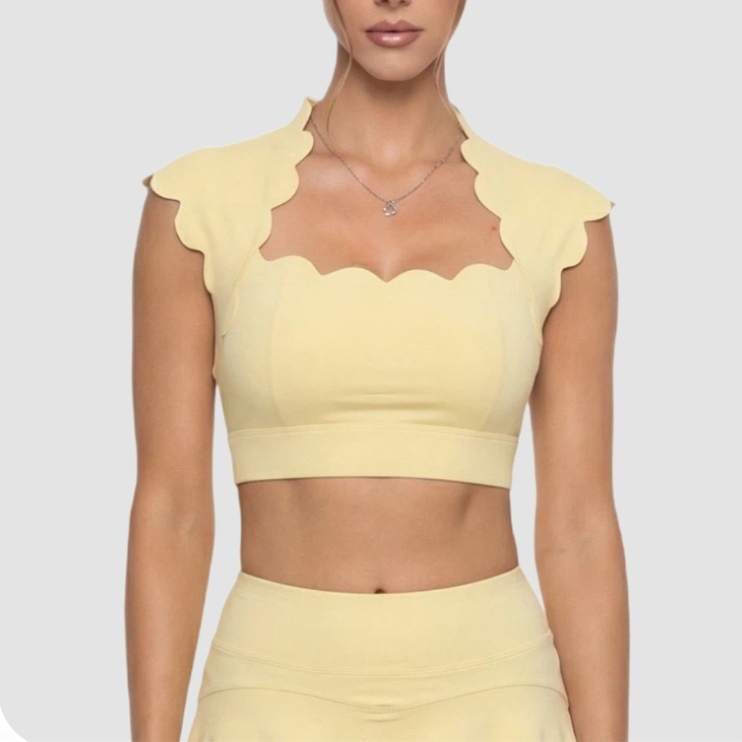 Sports Bra High Impact - Pad Wavy Damen Sport-BH Yoga-Top Lauf-Workout-Sportweste