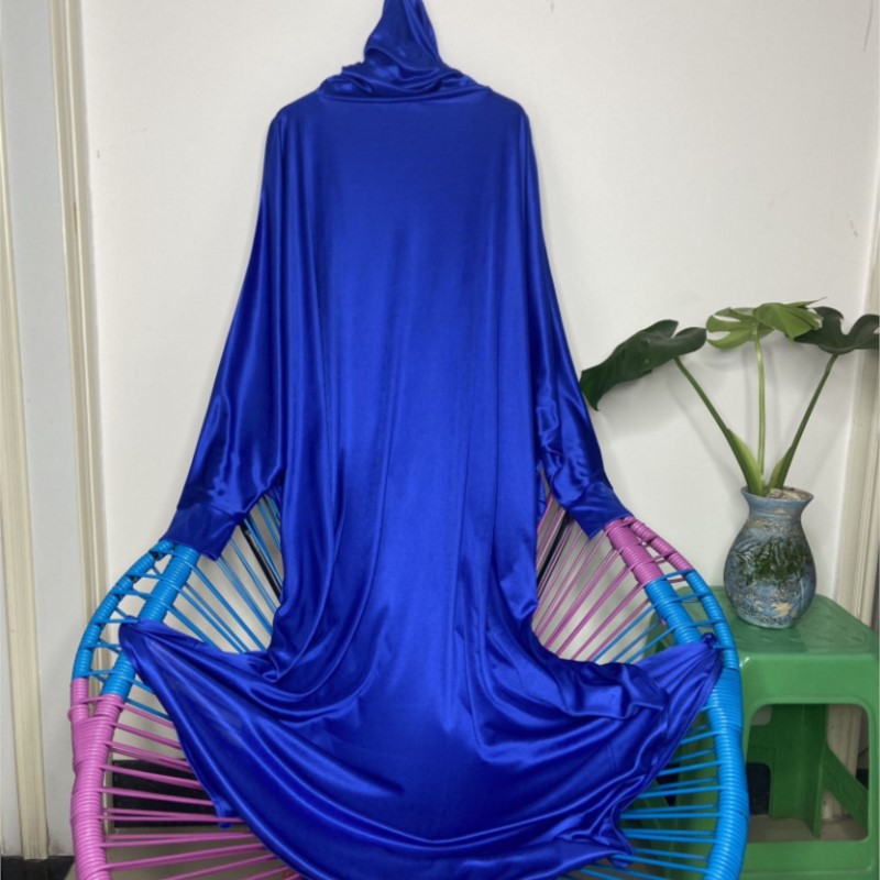 Robe Silk Women - Herren Seidig Weiches Kapuzen-Maxikleid Kopfbedeckung Langes