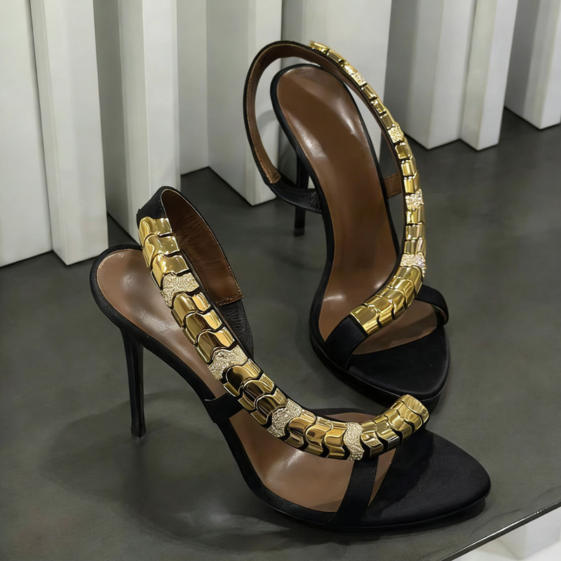 Luxuriöse Glitzer-Sandalen mit – Slip Dress Satin Bewertung und Preis
