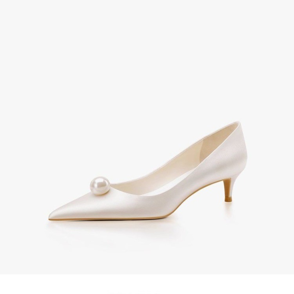 Neue Weiße Satin-Hochzeitsschu – Slip Dress Satin Bewertung und Preis