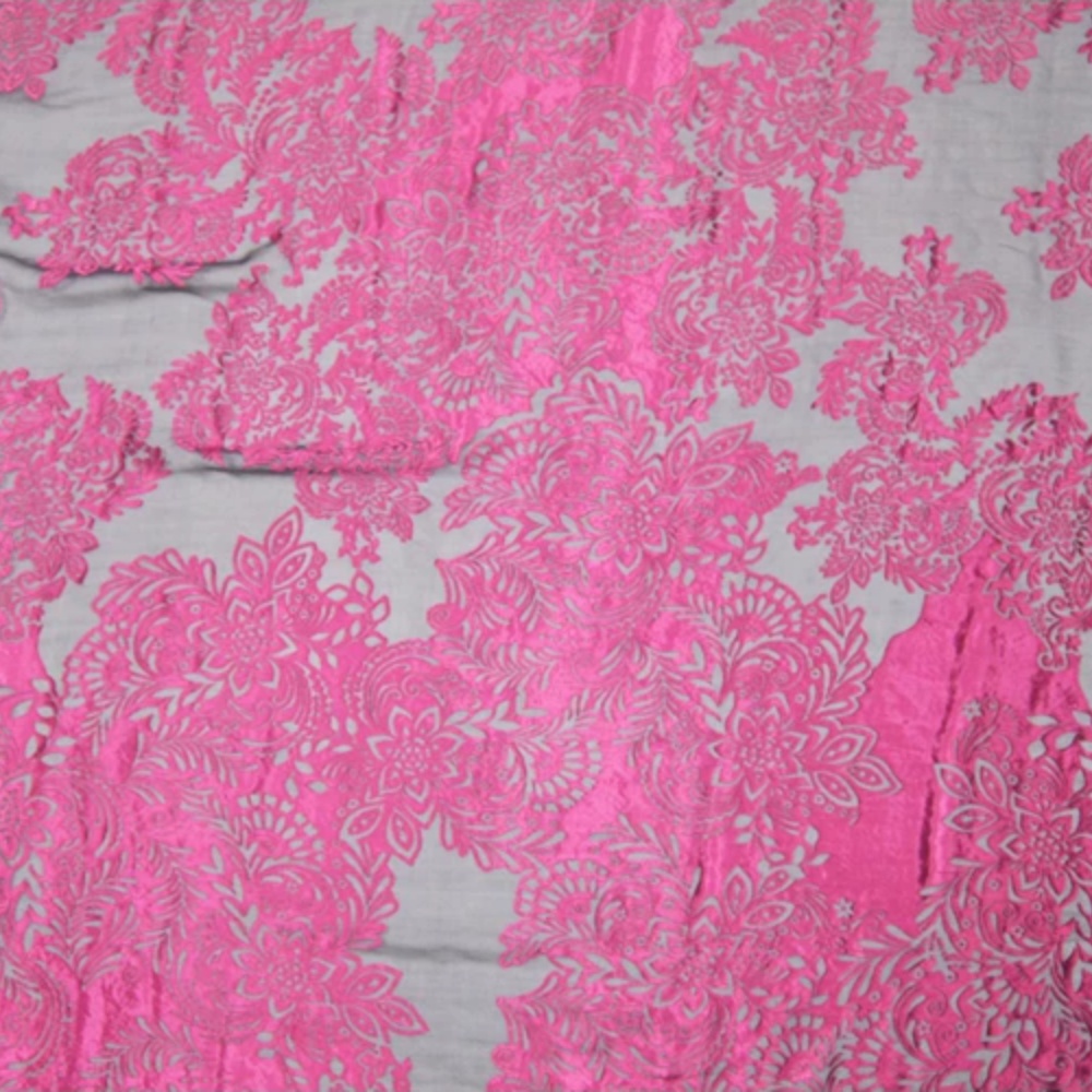 Modisches Großes Rosa Blumende – Robe Silk Women Bewertung und Preis