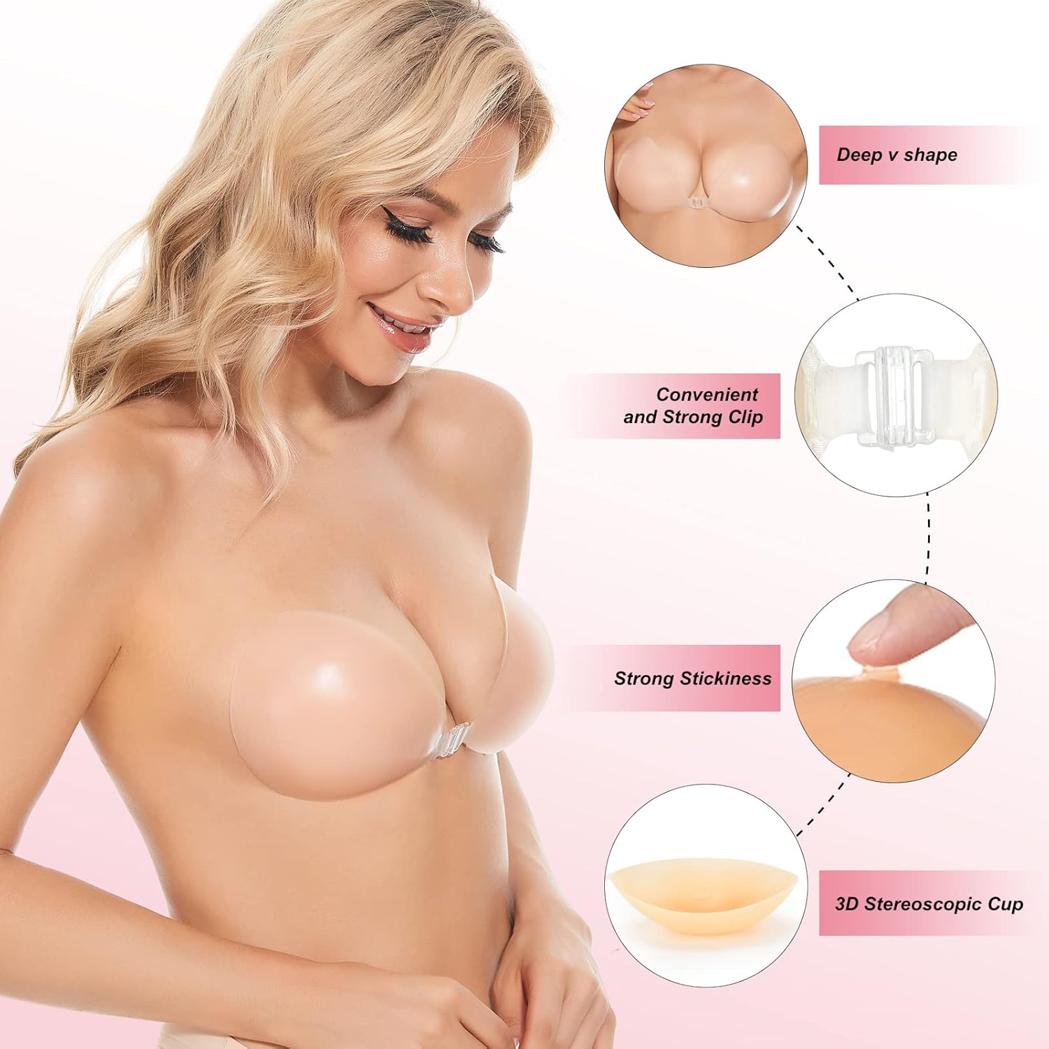 Selbstklebender Push-Up BH, un – Silicone Bra Adhesive Bewertung und Preis