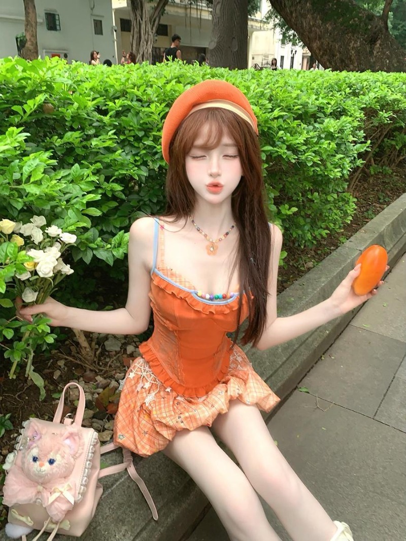 Sommerliches neues orangefarbe – Cami Top Lace Bewertung und Preis