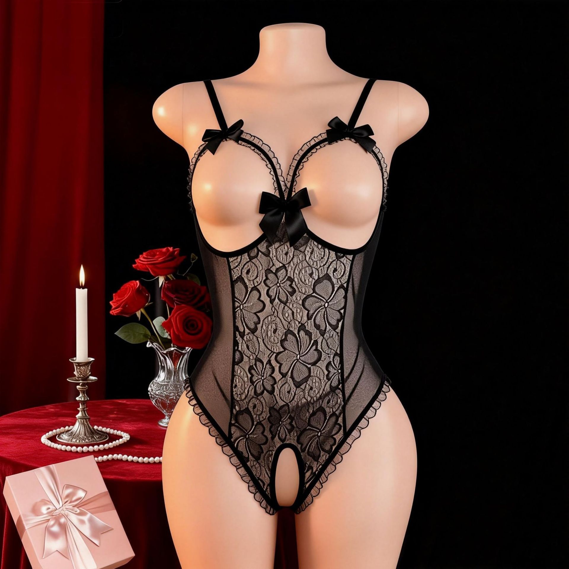 Damen Sexy Offener BH-Träger D – Babydoll Chemise Night Bewertung und Preis