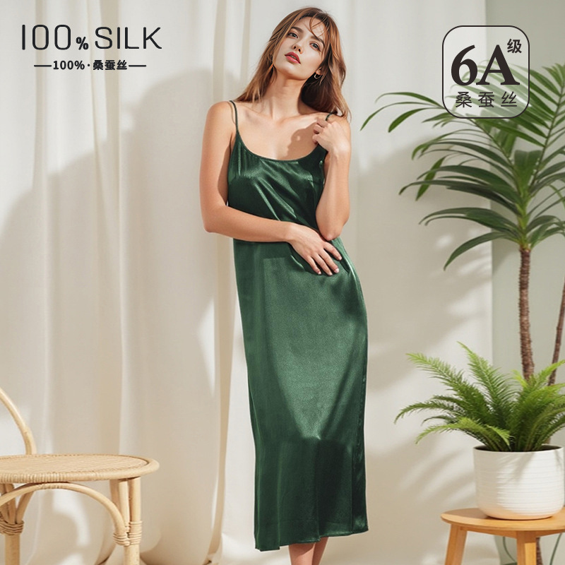 100% Maulbeerseide Slip Dress  – Robe Silk Women Bewertung und Preis