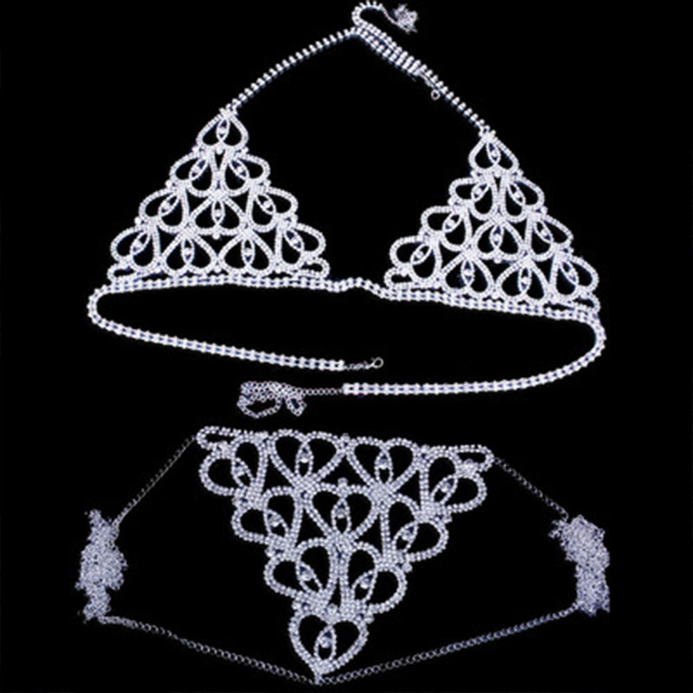 Mode Strass Herz Bh Tanga Set  – Thong Bikini Women Bewertung und Preis