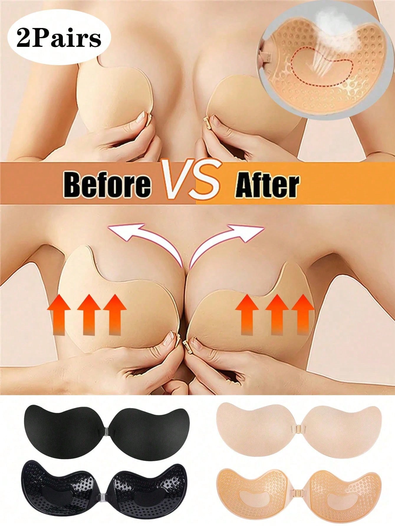 2er-Pack Selbstklebende Unsich – Push Up Bra Padded Bewertung und Preis